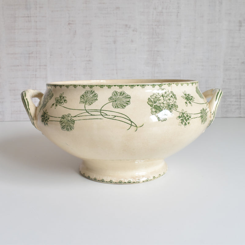 Antique Soup Tureen - U&C Sarreguemines Géranium