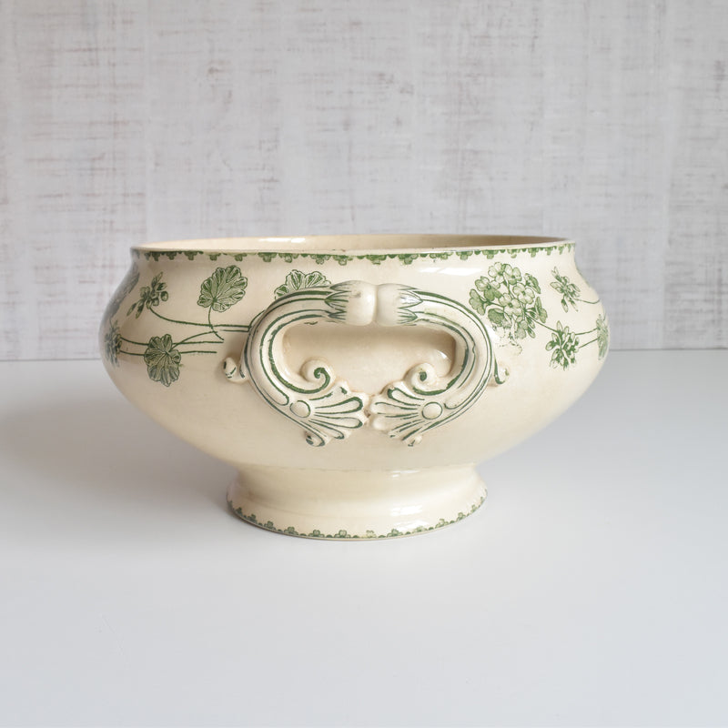 Antique Soup Tureen - U&C Sarreguemines Géranium