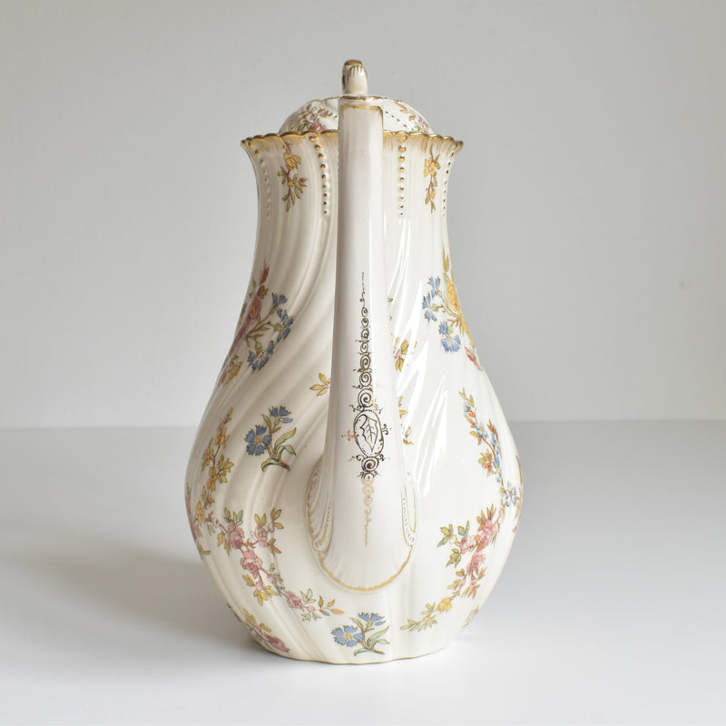 Antique Coffee Pot, U&C Sarreguemines, Louis XV