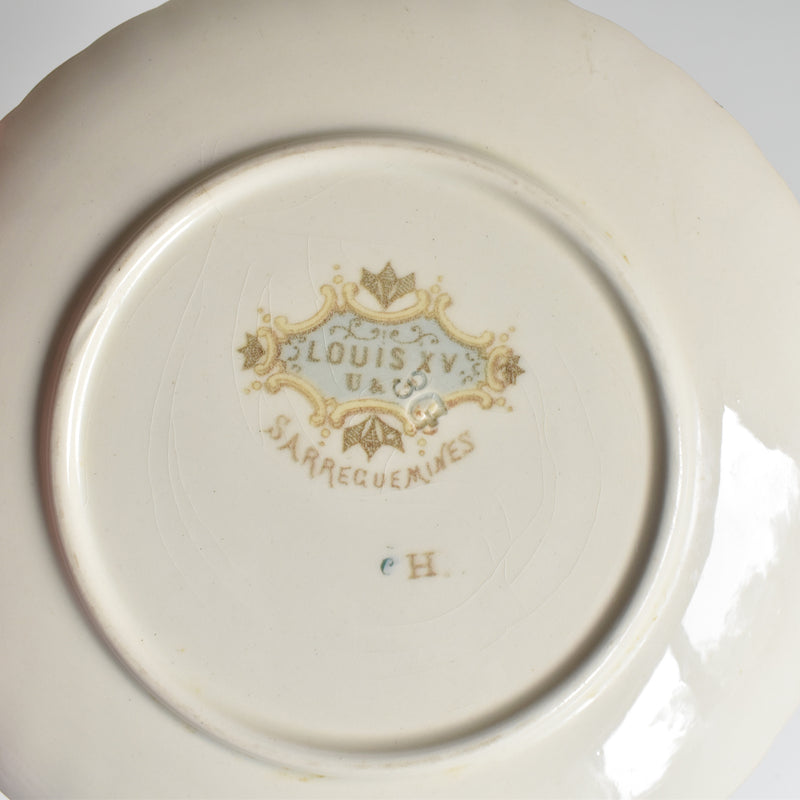 Antique Saucer U&C Sarreguemines Louis XV A