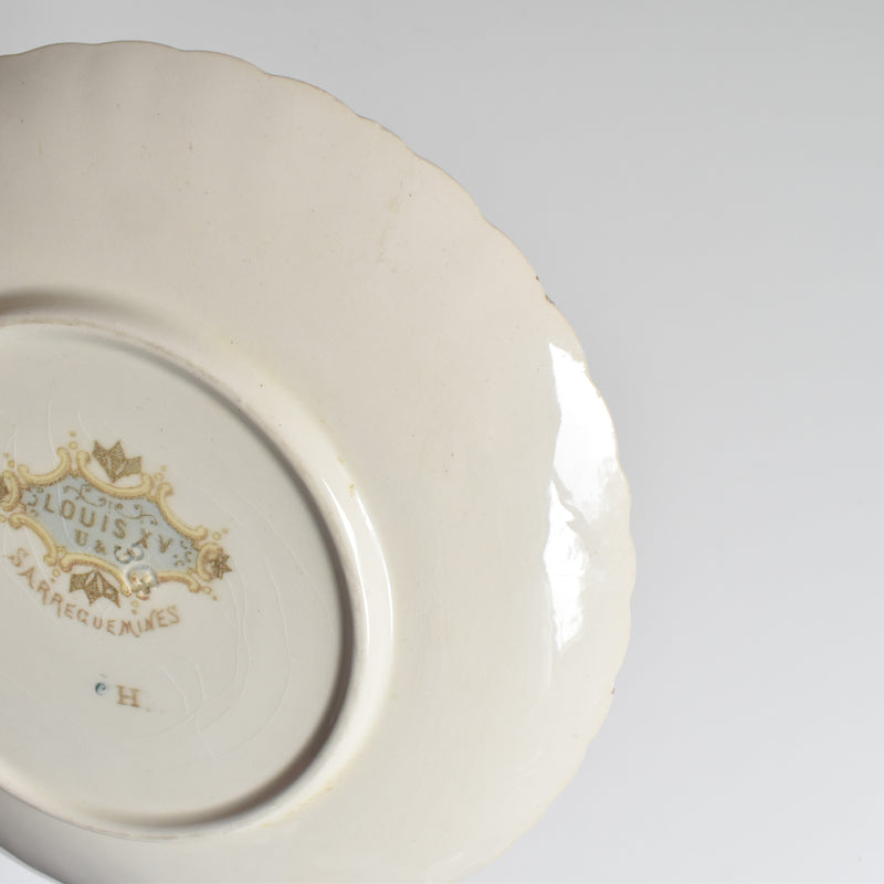Antique Saucer U&C Sarreguemines Louis XV A