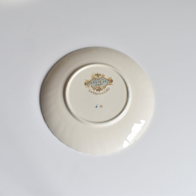 Antique Saucer, U&C Sarreguemines Louis XV B