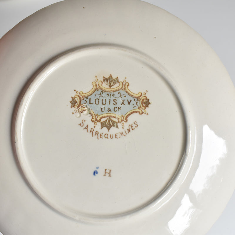 Antique Saucer, U&C Sarreguemines Louis XV B
