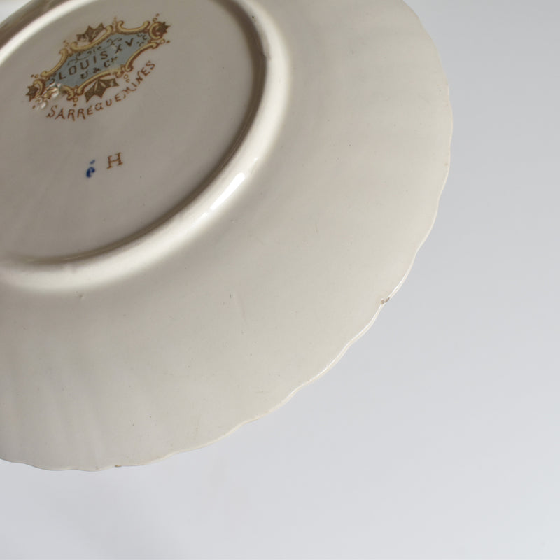 Antique Saucer, U&C Sarreguemines Louis XV B