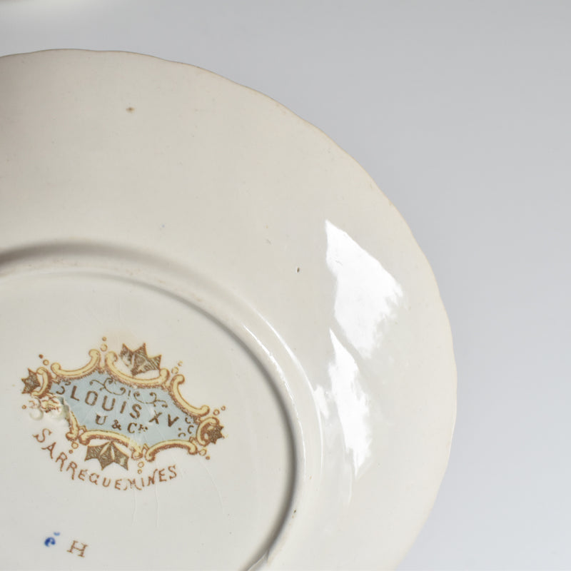 Antique Saucer, U&C Sarreguemines Louis XV B