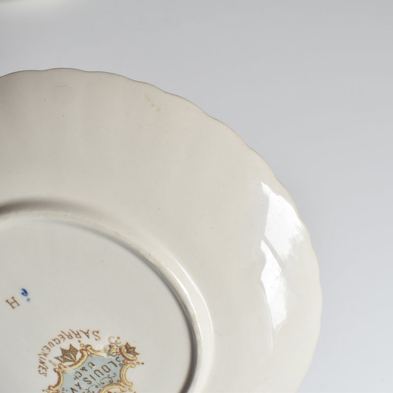 Antique Saucer, U&C Sarreguemines Louis XV B