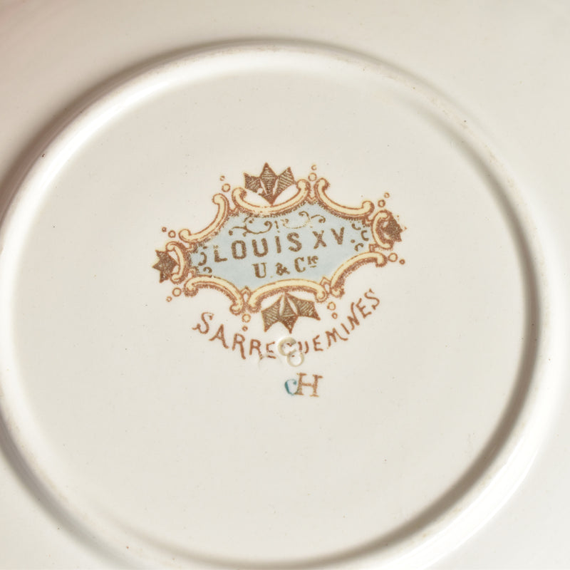 Antique Saucer U&C Sarreguemines Louis XV C