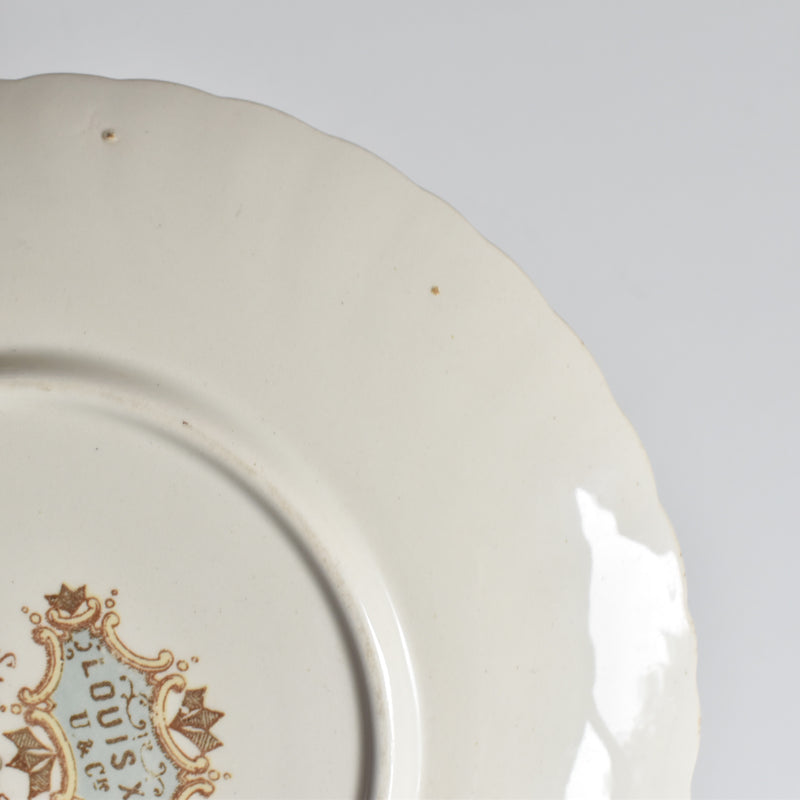 Antique Saucer U&C Sarreguemines Louis XV C
