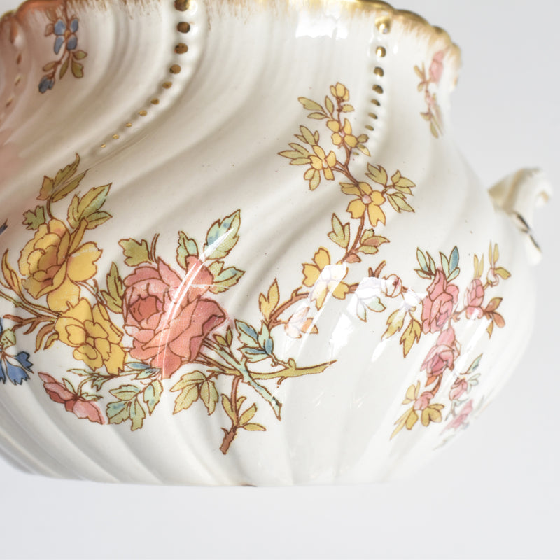 Antique Sugar Pot U&C Sarreguemines Louis XV