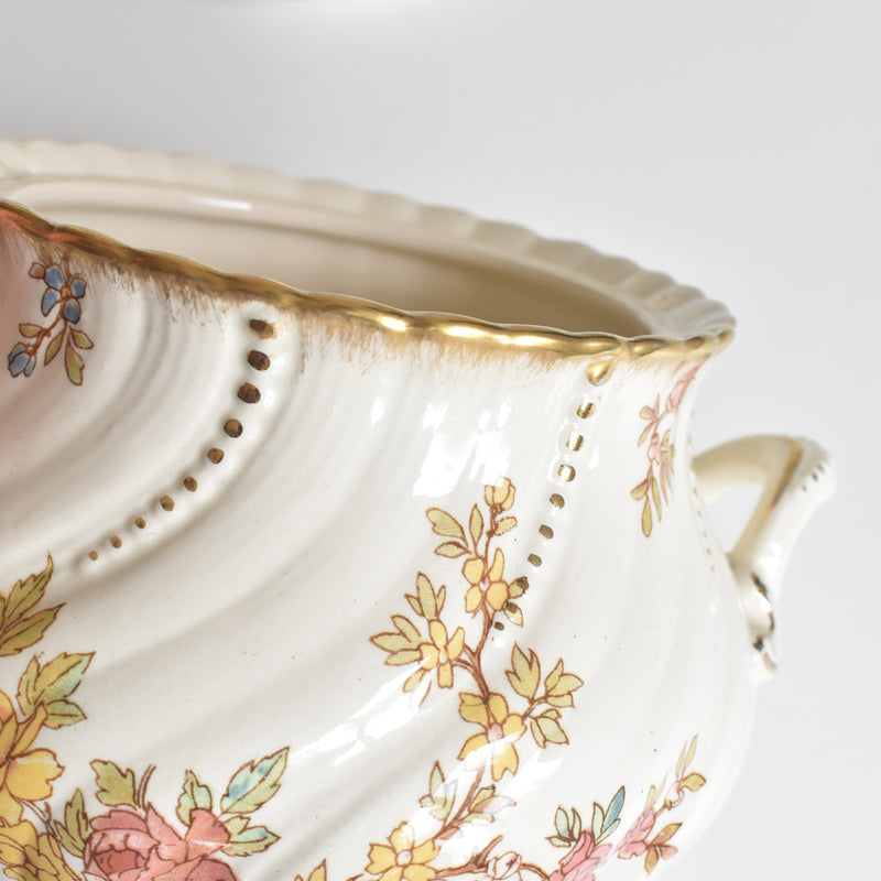 Antique Sugar Pot U&C Sarreguemines Louis XV