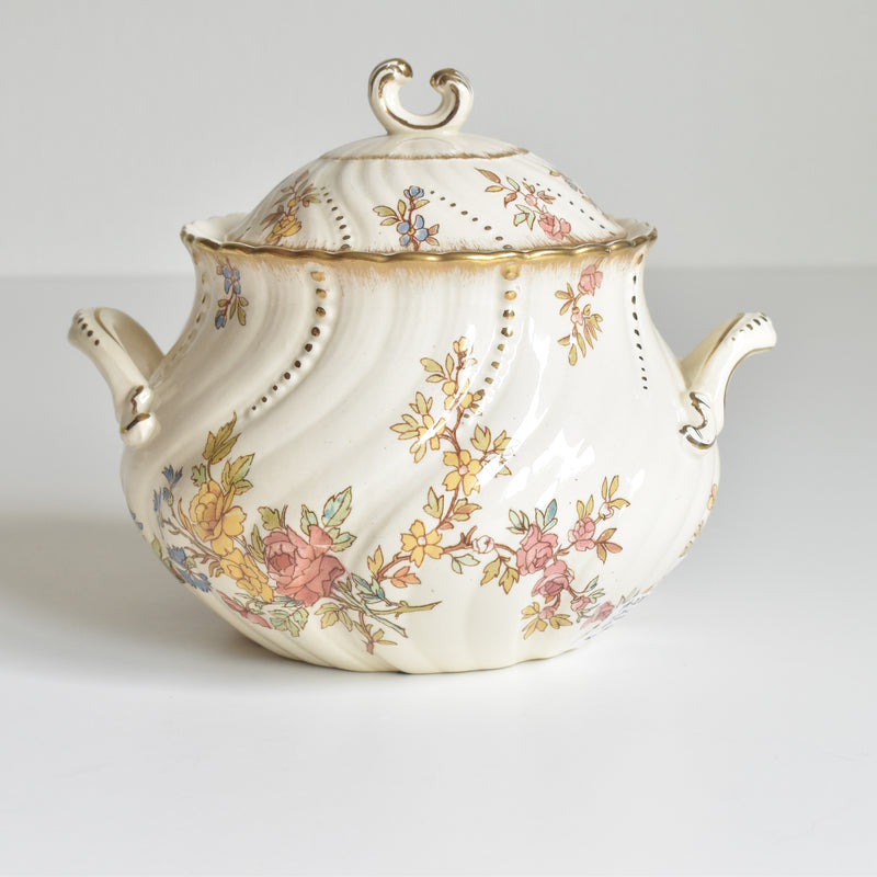 Antique Sugar Pot U&C Sarreguemines Louis XV