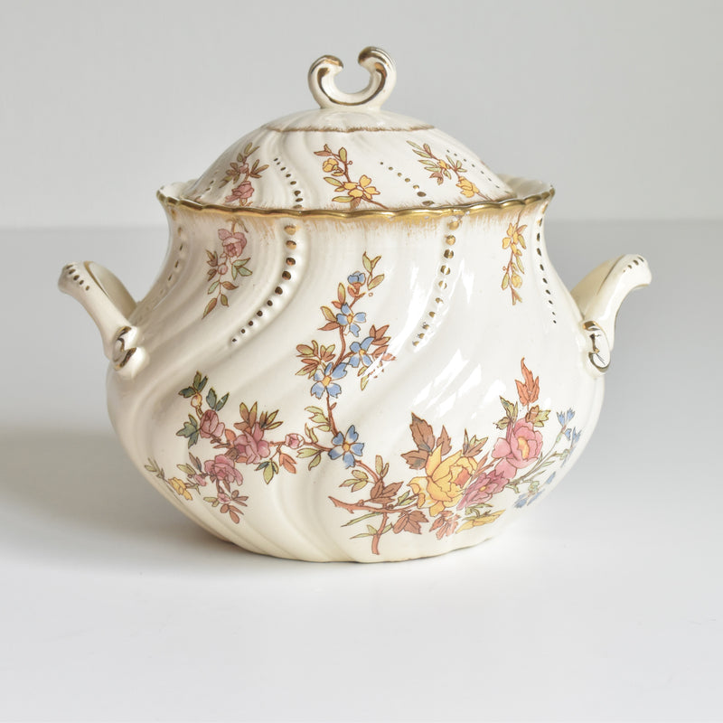 Antique Sugar Pot U&C Sarreguemines Louis XV