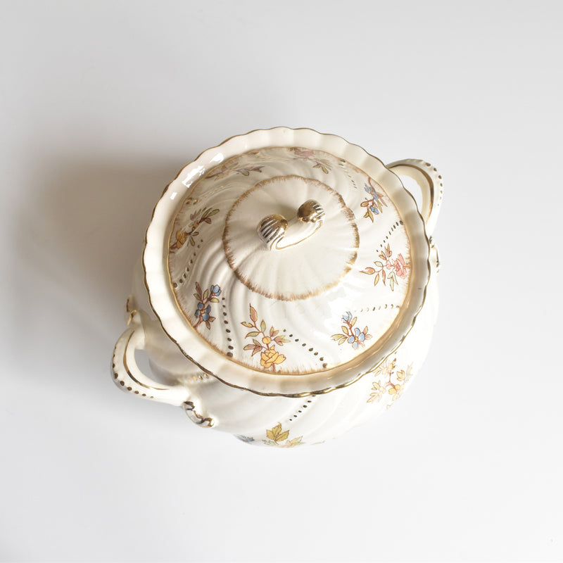 Antique Sugar Pot U&C Sarreguemines Louis XV