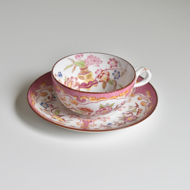 Antique Cup & Saucer Sarreguemines Minton 235 (Grand Depots) A