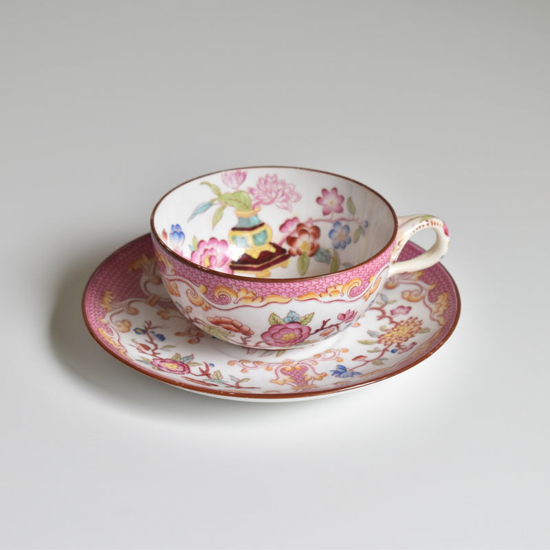 Antique Cup & Saucer Sarreguemines Minton 235 (Grand Depots) B