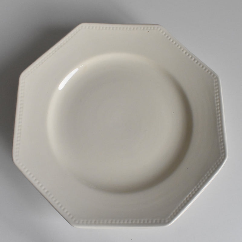 Vintage pedestal plate, Digoin & Sarreguemines, Octagonal