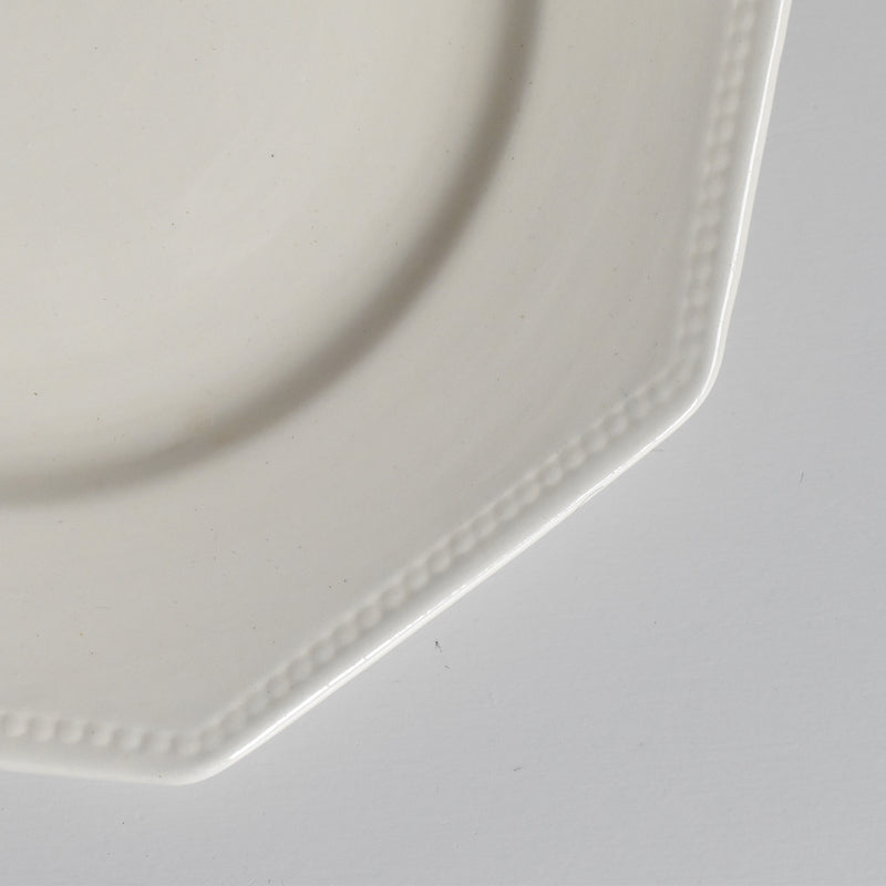 Vintage pedestal plate, Digoin & Sarreguemines, Octagonal