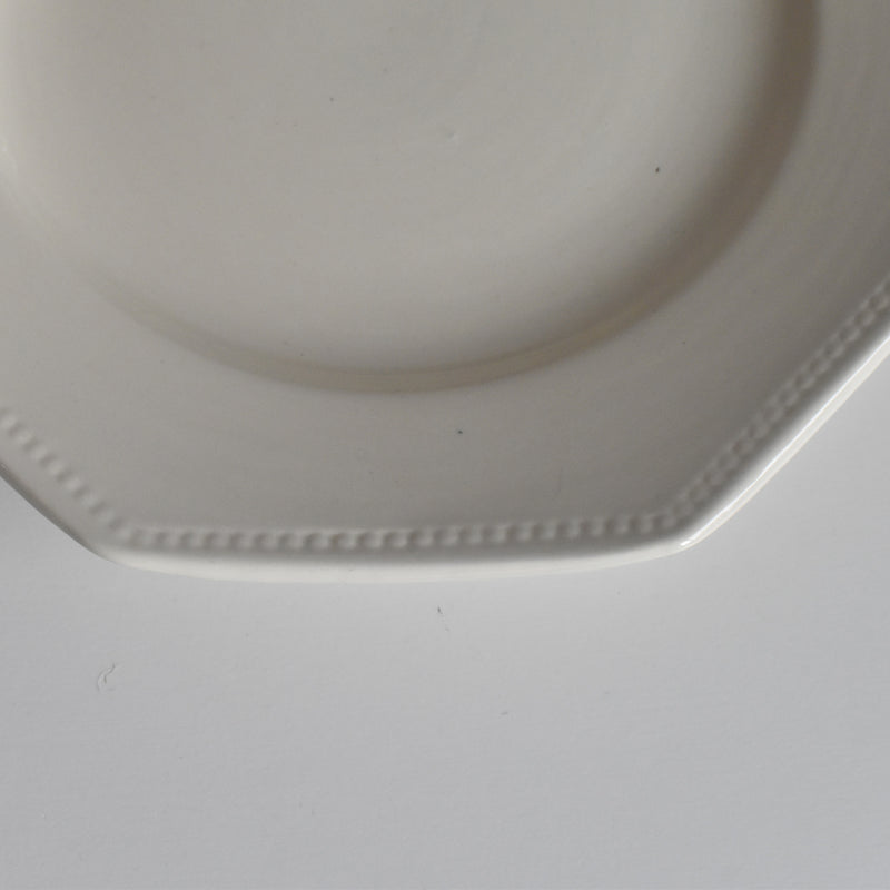 Vintage pedestal plate, Digoin & Sarreguemines, Octagonal