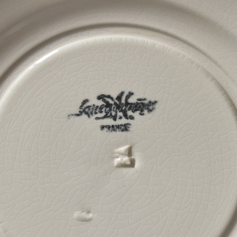 Vintage Dessert Plate Digoin & Sarreguemines Octagonal B