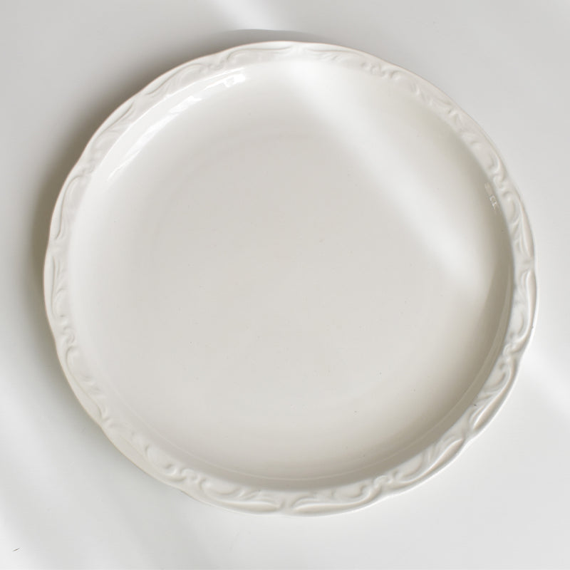 Vintage Plate Digoin & Sarreguemines White Relief C