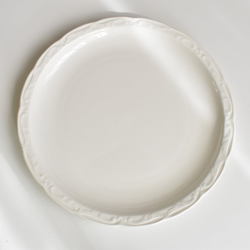 Vintage Plate: Digoin & Sarreguemines White Relief D