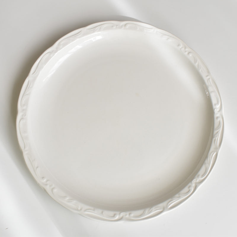 Vintage Plate Digoin & Sarreguemines White Relief F
