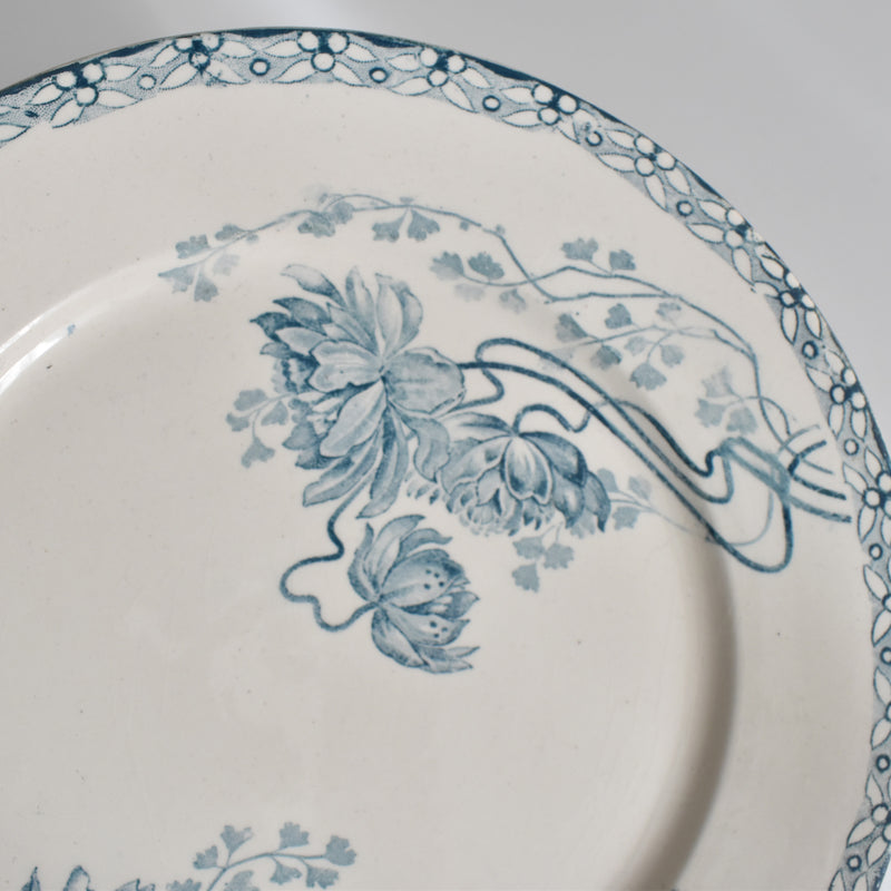 Antique Dessert Plate U&C Sarreguemines Royat A