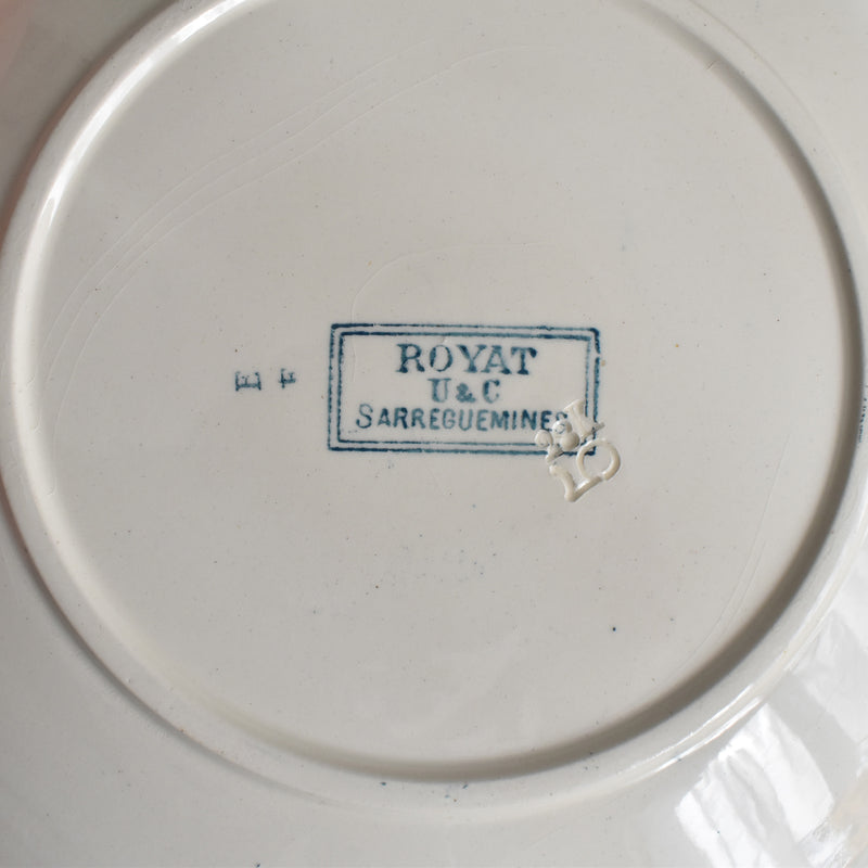 Antique Dessert Plate U&C Sarreguemines Royat A