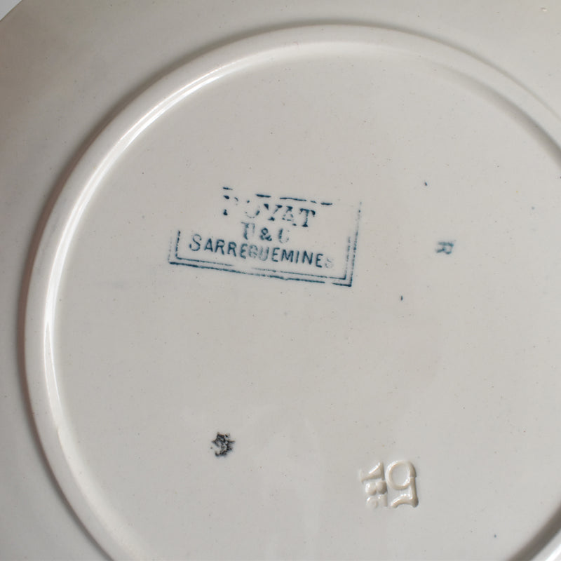 Antique Dessert Plate, U&C Sarreguemines Royat B