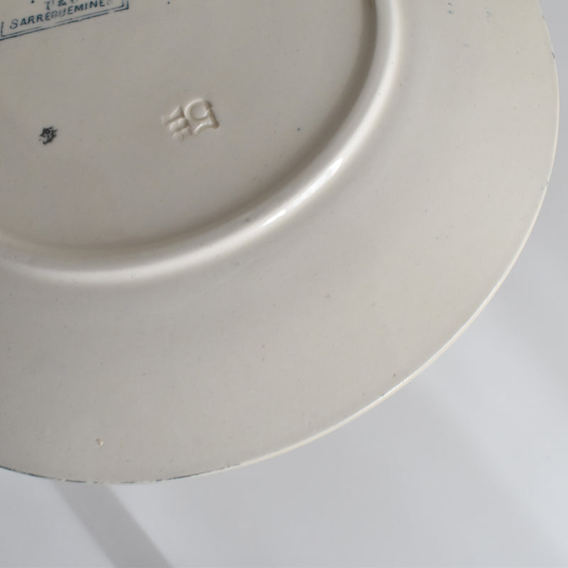Antique Dessert Plate, U&C Sarreguemines Royat B