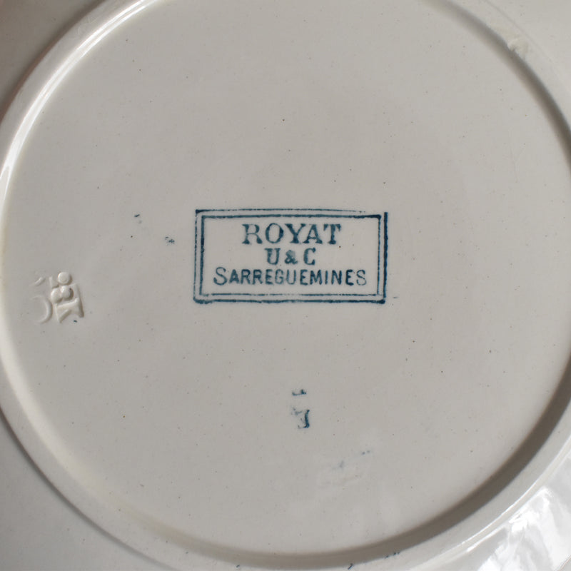 Antique Dessert Plate - U&C Sarreguemines Royat C