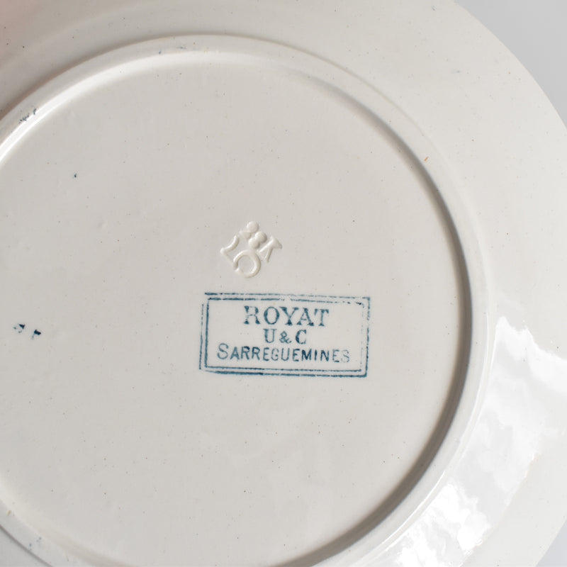 Antique Dessert Plate - U&C Sarreguemines Royat D