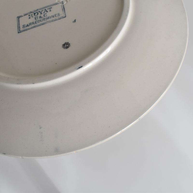 Antique Dessert Plate, U&C Sarreguemines Royat E