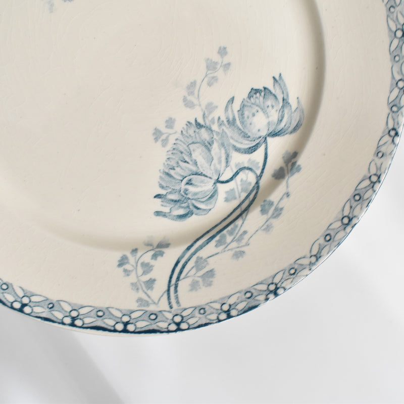 Antique dessert plate, U&C Sarreguemines Royat (Royat), F