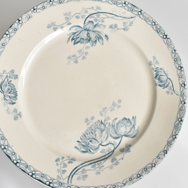 Antique dessert plate, U&C Sarreguemines Royat (Royat), F