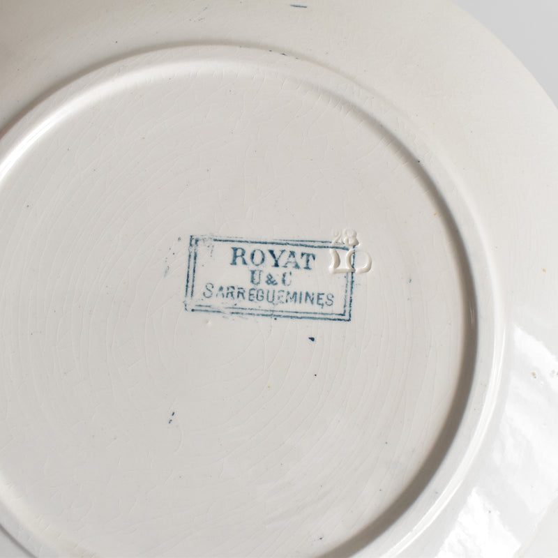 Antique Dessert Plate U&C Sarreguemines Royat G