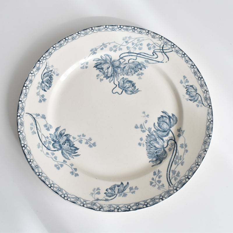 Antique Plate U&C Sarreguemines Royat A