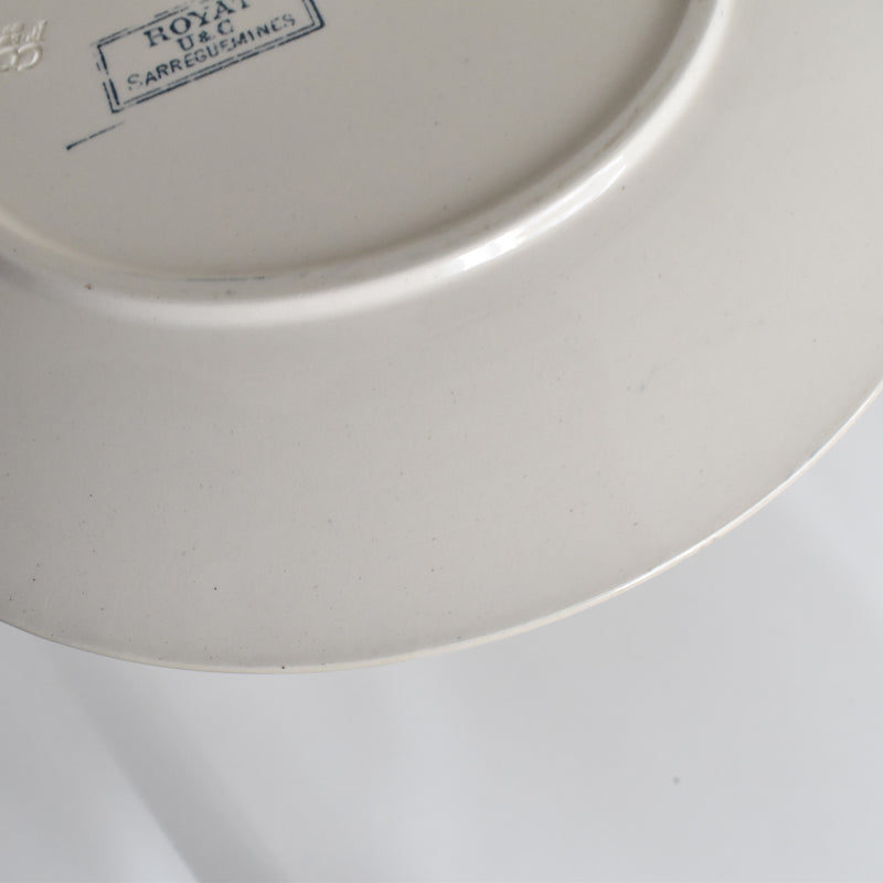 Antique Plate U&C Sarreguemines Royat B