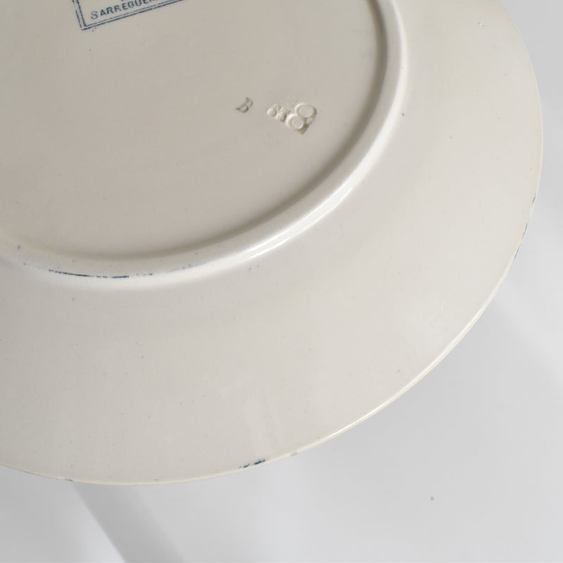 Antique Plate: U&C Sarreguemines Royat C