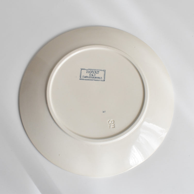 Antique Plate: U&C Sarreguemines Royat D