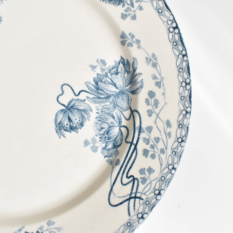 Antique Plate U&C Sarreguemines Royat F