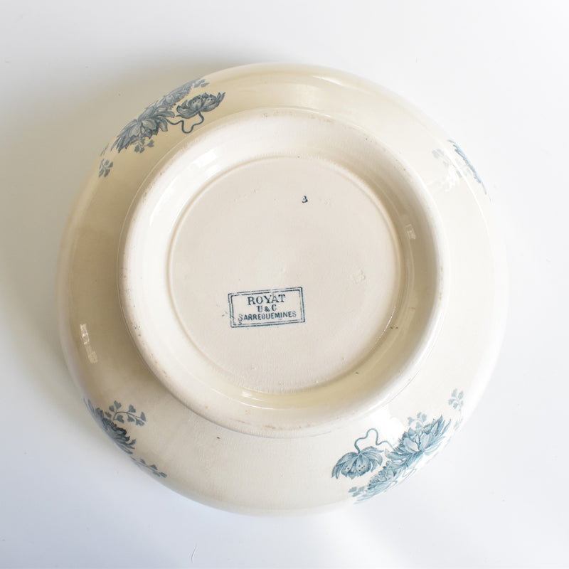 Antique Salad Bowl, U&C Sarreguemines, Royat