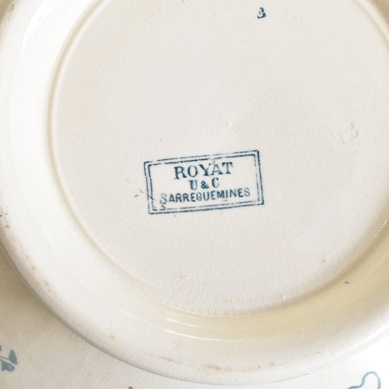 Antique Salad Bowl, U&C Sarreguemines, Royat