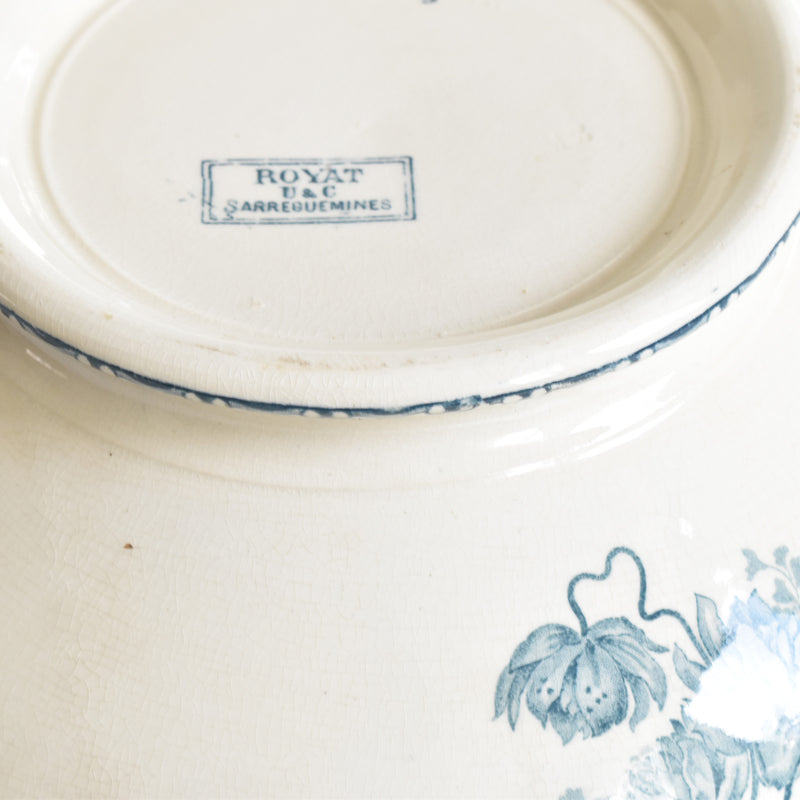 Antique Salad Bowl, U&C Sarreguemines, Royat