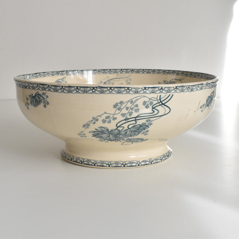 Antique Salad Bowl, U&C Sarreguemines, Royat