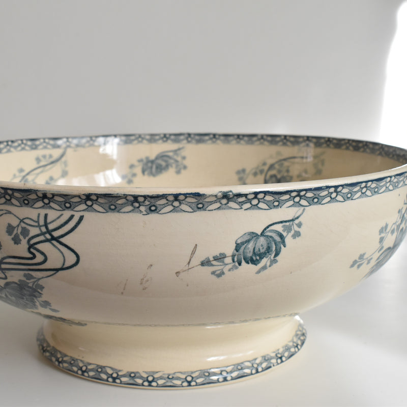Antique Salad Bowl, U&C Sarreguemines, Royat