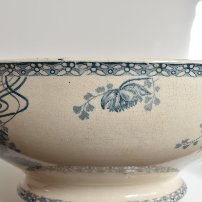 Antique Salad Bowl, U&C Sarreguemines, Royat