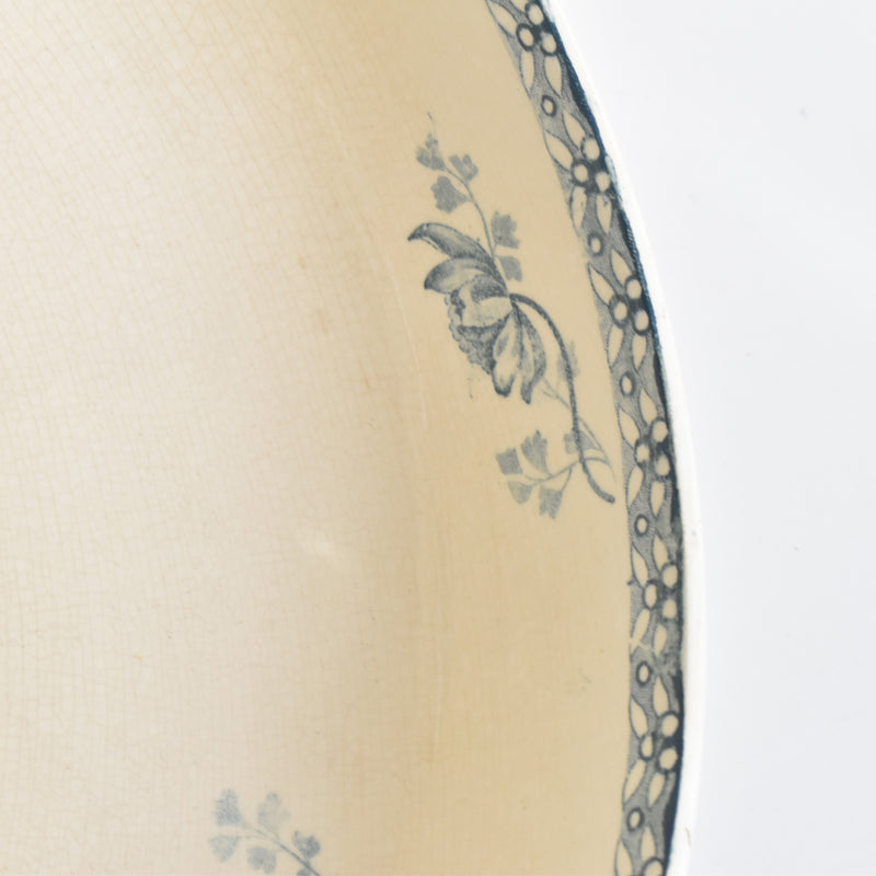 Antique Salad Bowl, U&C Sarreguemines, Royat