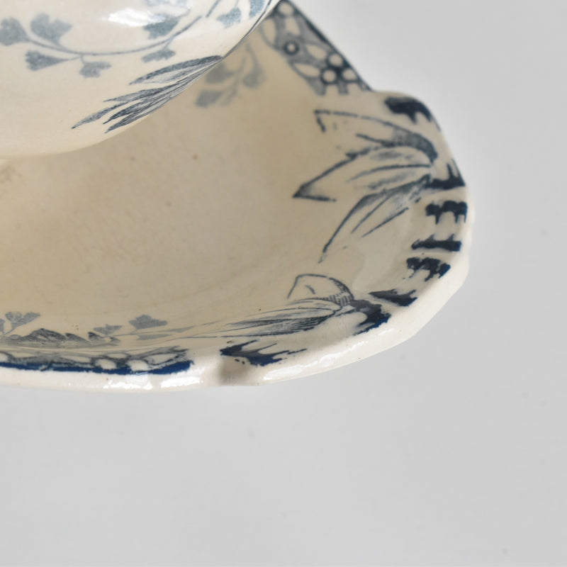 Antique Sauce Boat, U&C Sarreguemines, Royat