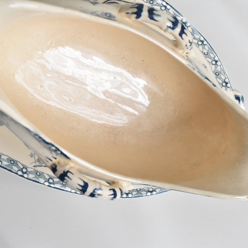 Antique Sauce Boat, U&C Sarreguemines, Royat